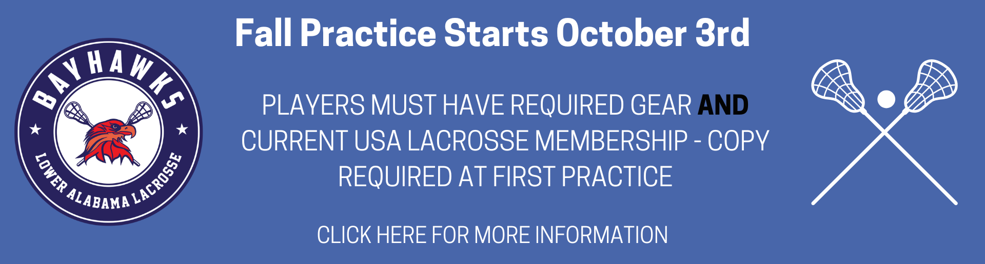 FALL PRACTICE INFORMATION